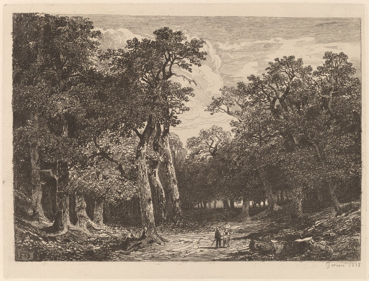 Koppel in een open plek door Alexandre Calame