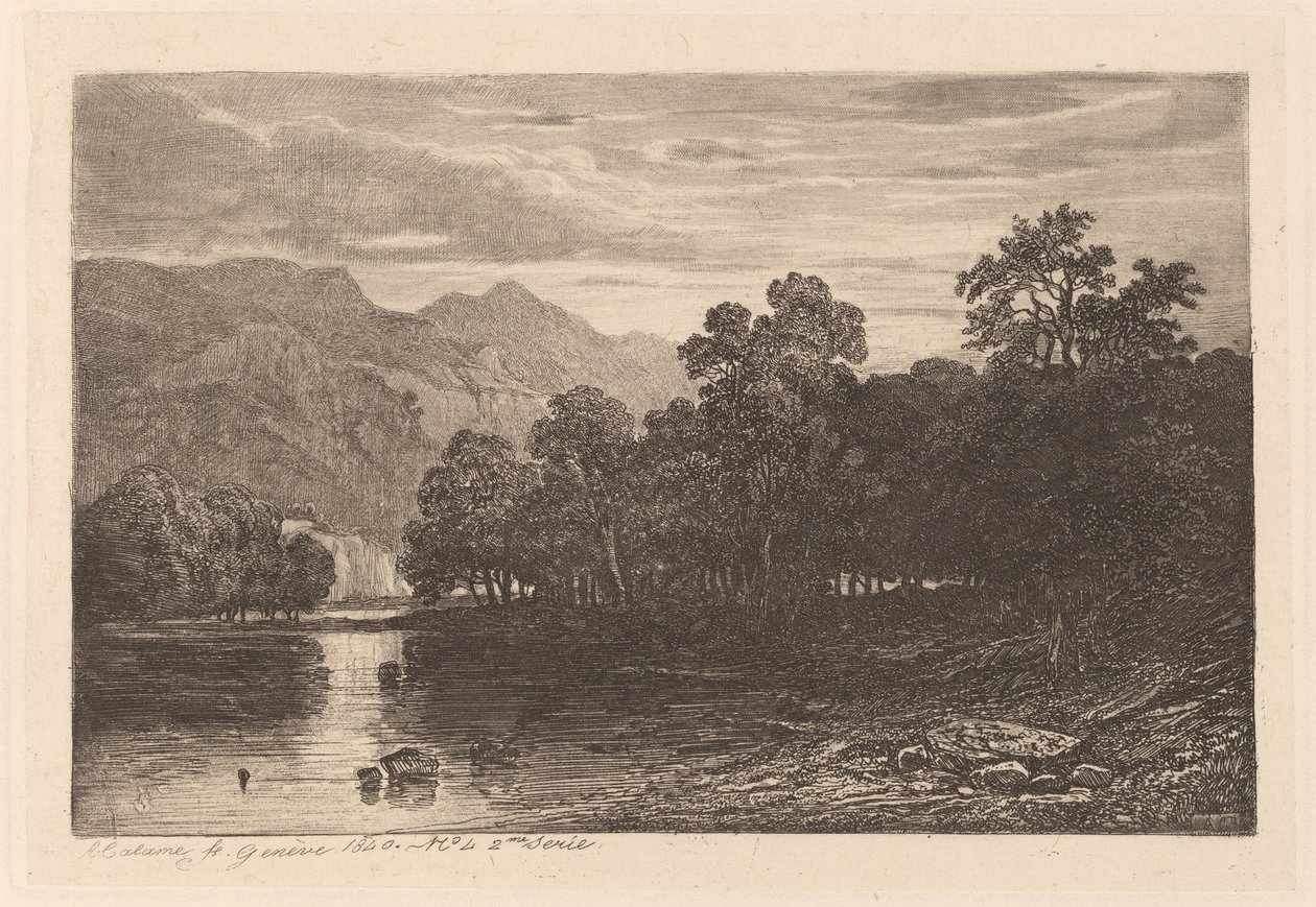 Berg rivier door Alexandre Calame