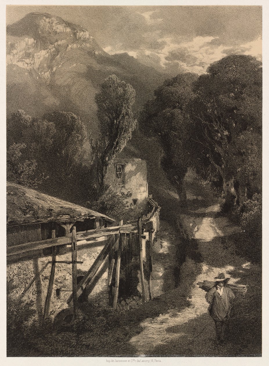 De Simplonweg, Meillerie, Frankrijk door Alexandre Calame