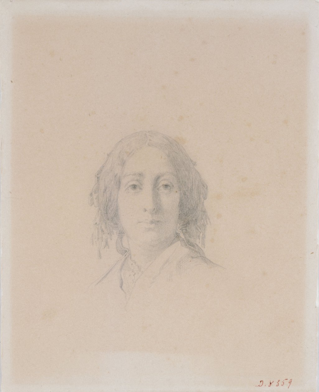 Portret van George Sand door Alexandre Damien Manceau