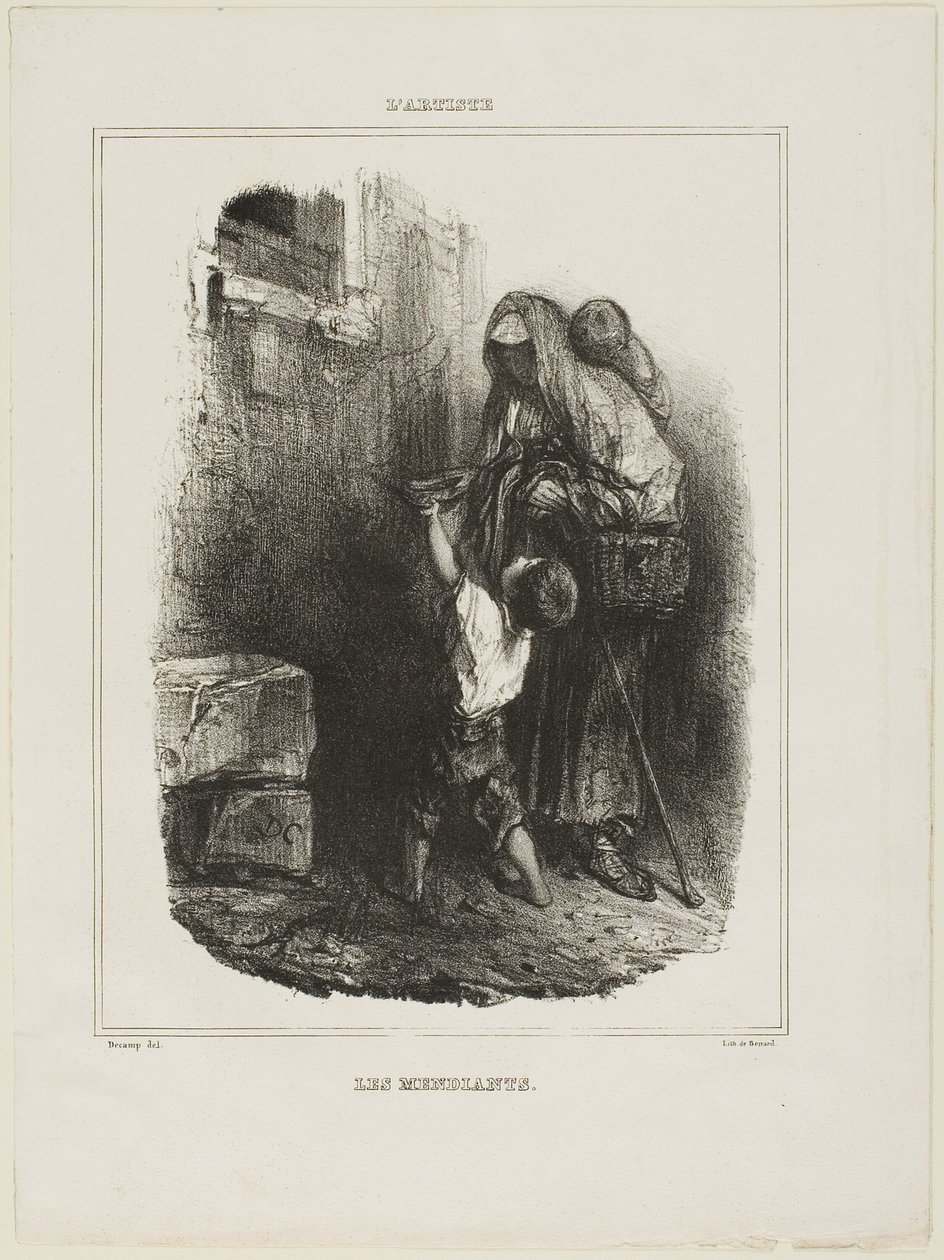 Bedelaars door Alexandre Gabriel Decamps