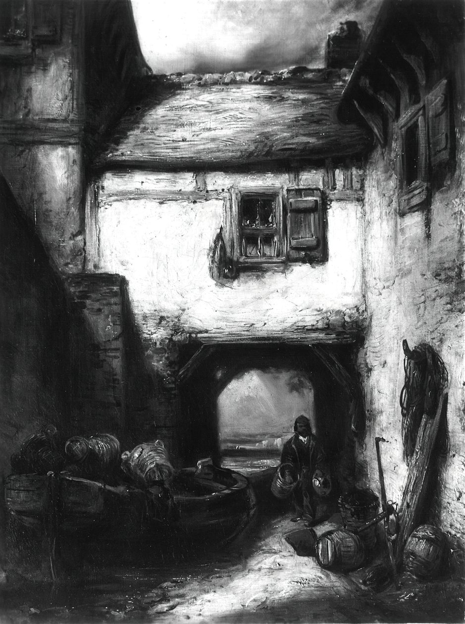 Binnenplaats, c. 1855 door Alexandre Gabriel Decamps