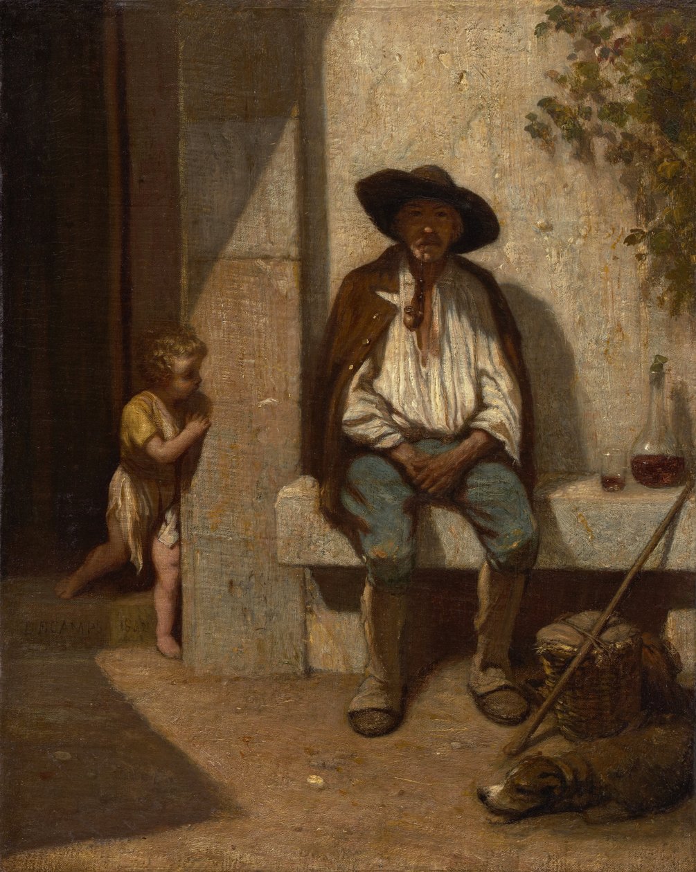 Italiaanse boer, 1842 door Alexandre Gabriel Decamps
