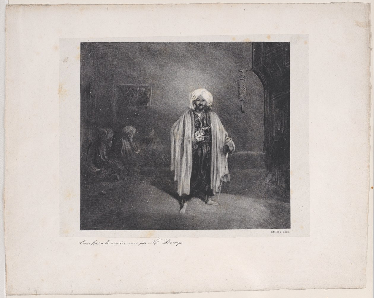 Staande Turk, 1831 door Alexandre Gabriel Decamps