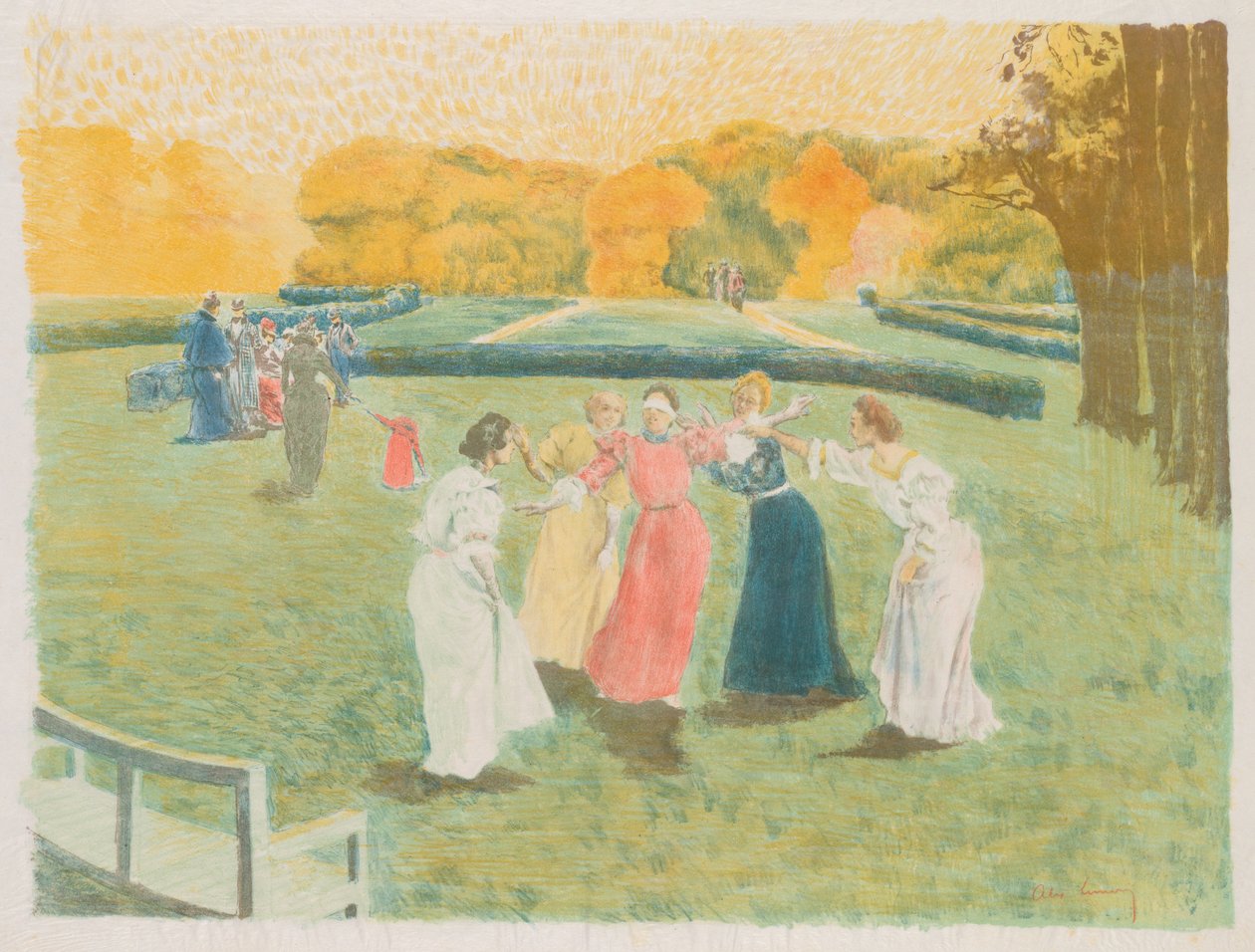 Le Colin-Maillard, 1897 door Alexandre Lunois