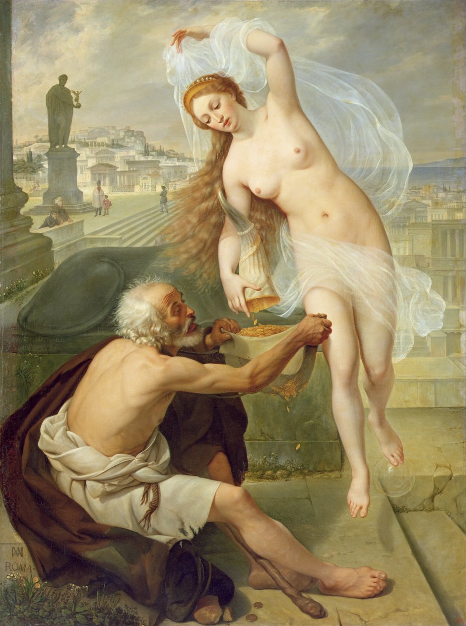 Fortuna en bedelaar, 1836 door Alexei Tarasovich Markov