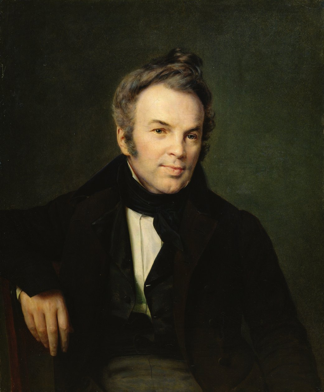 Portret van Ivan Lazhechnikov, 1834 door Alexei Vasilievich Tyranov