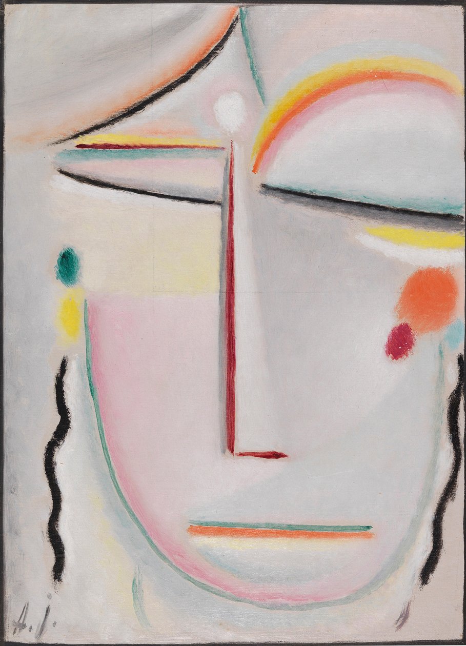 Abstract Hoofd: Verlichting II, 1919 door Alexei Javlensky von