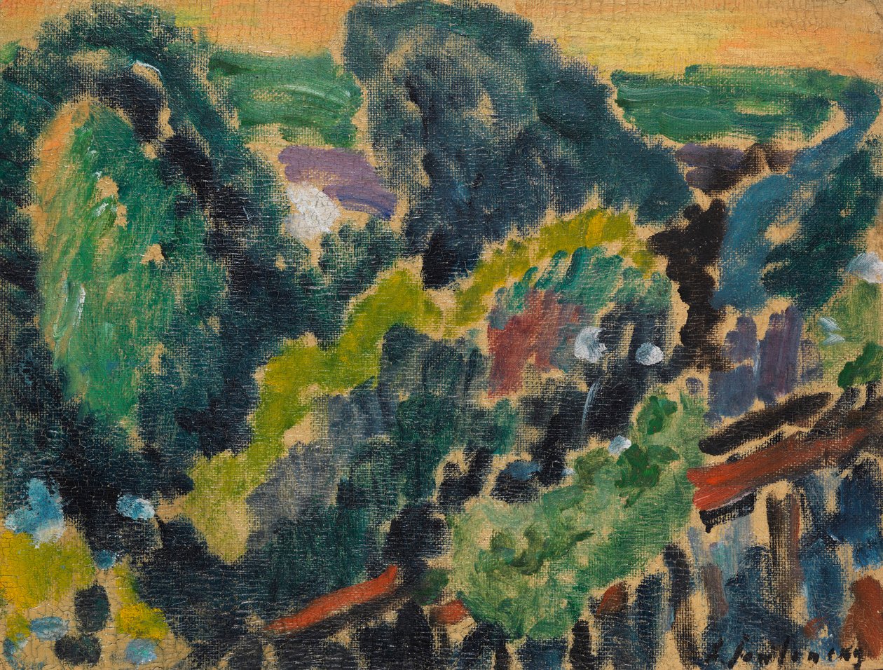 Landschap aan het Meer van Genève door Alexei Javlensky von