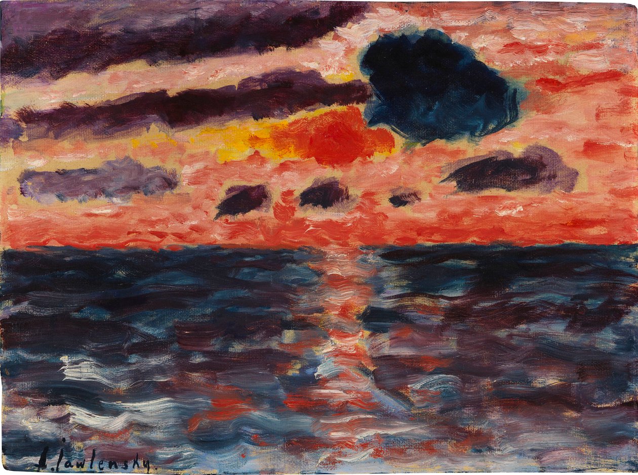 Zonsondergang, Borkum, 1928 door Alexei Javlensky von