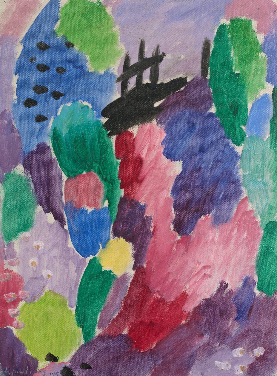 Rode pad, St. Prex door Alexej von Jawlensky