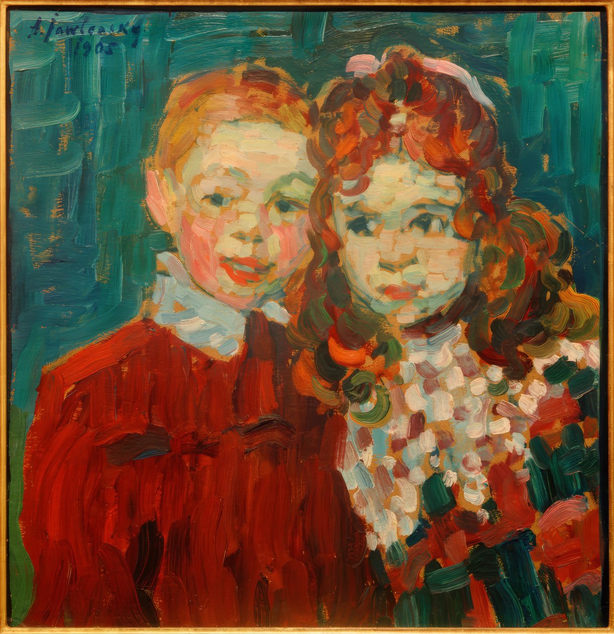 André en Katja door Alexej von Jawlensky