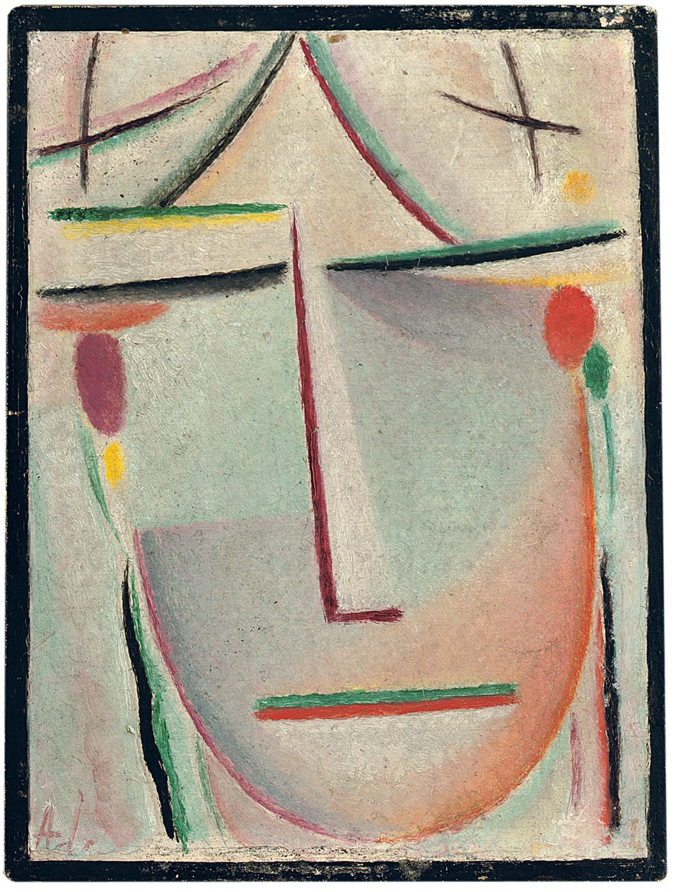 Abstract hoofd, ca. 1921 door Alexej von Jawlensky