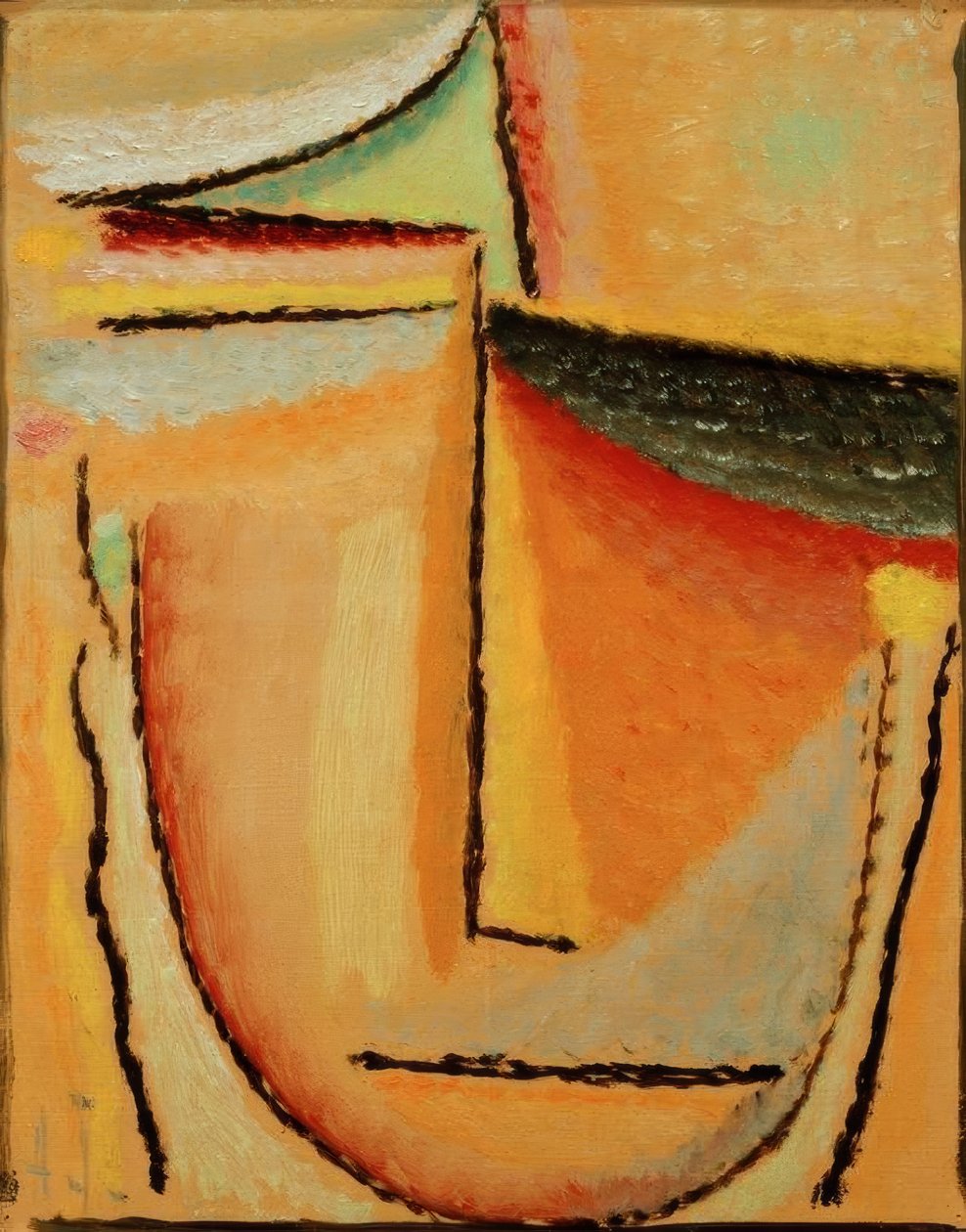 Abstract Hoofd door Alexej von Jawlensky