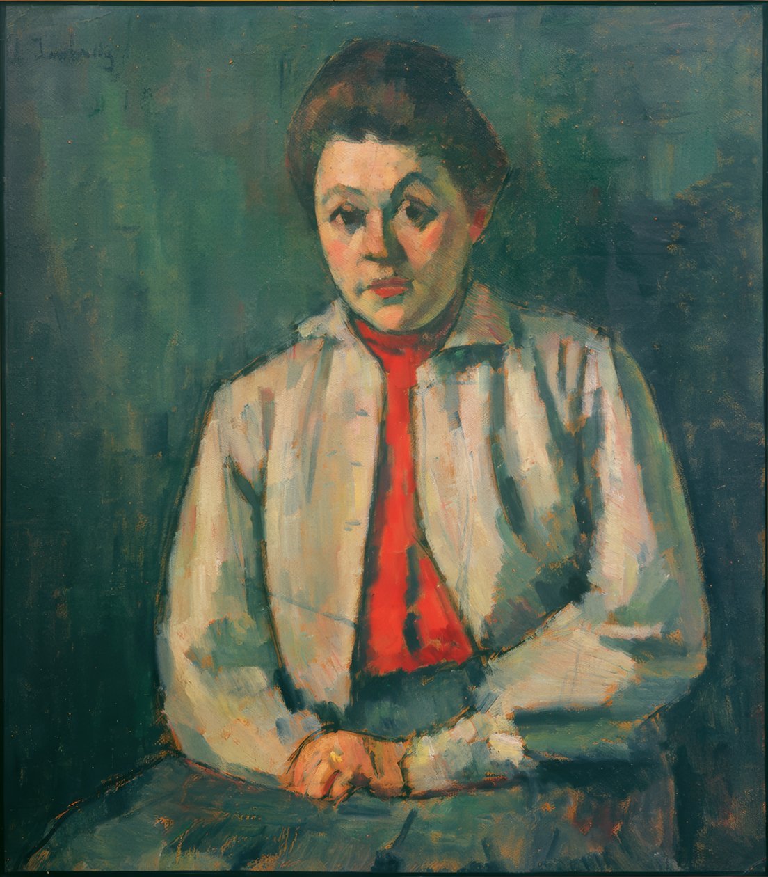Helene met rode vest door Alexej von Jawlensky