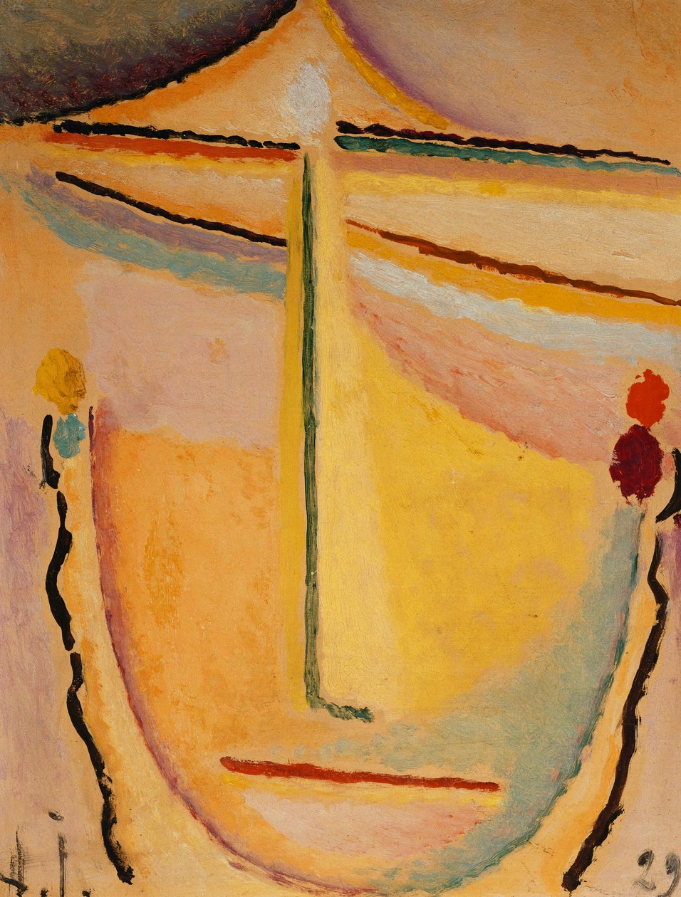 Roze-Oranje, 1929 door Alexej von Jawlensky