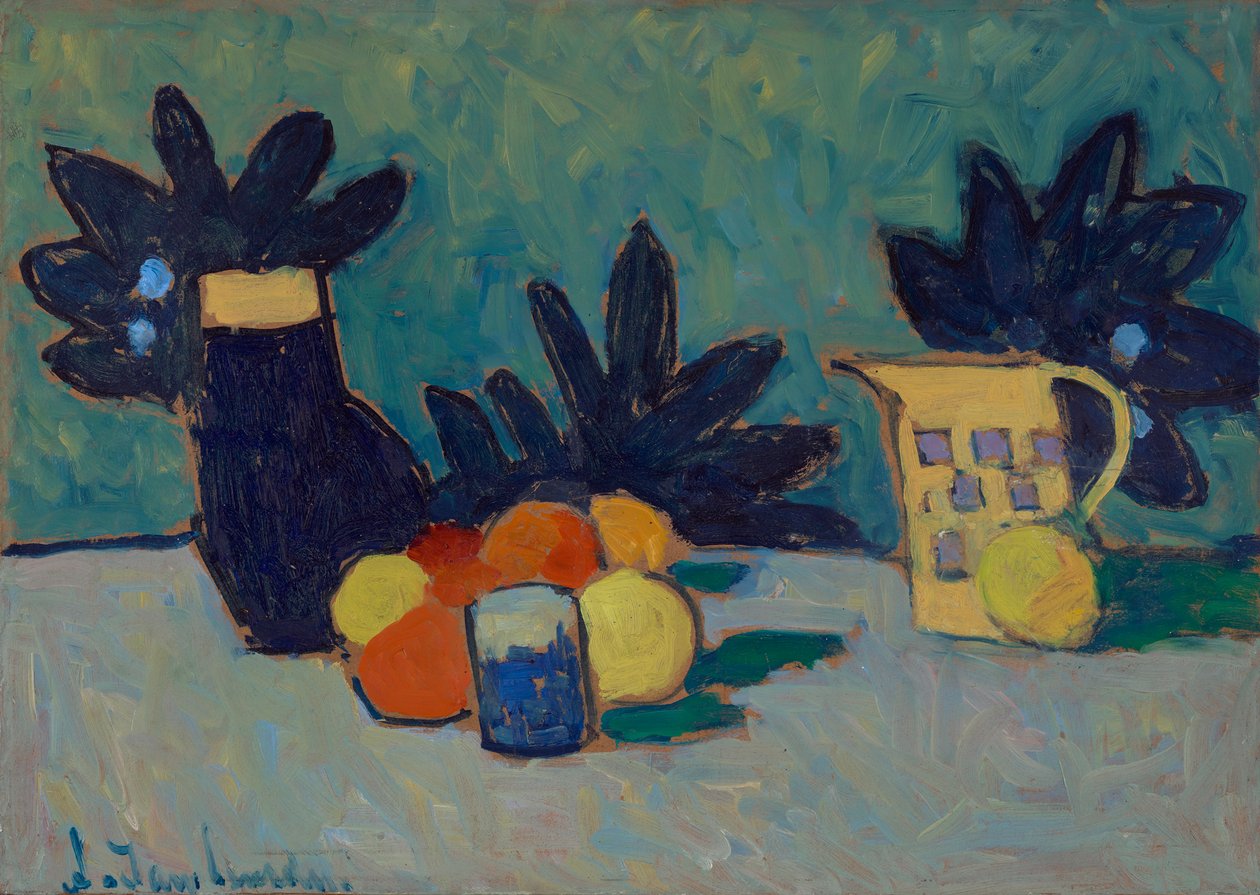 Stilleven met fruit door Alexej von Jawlensky