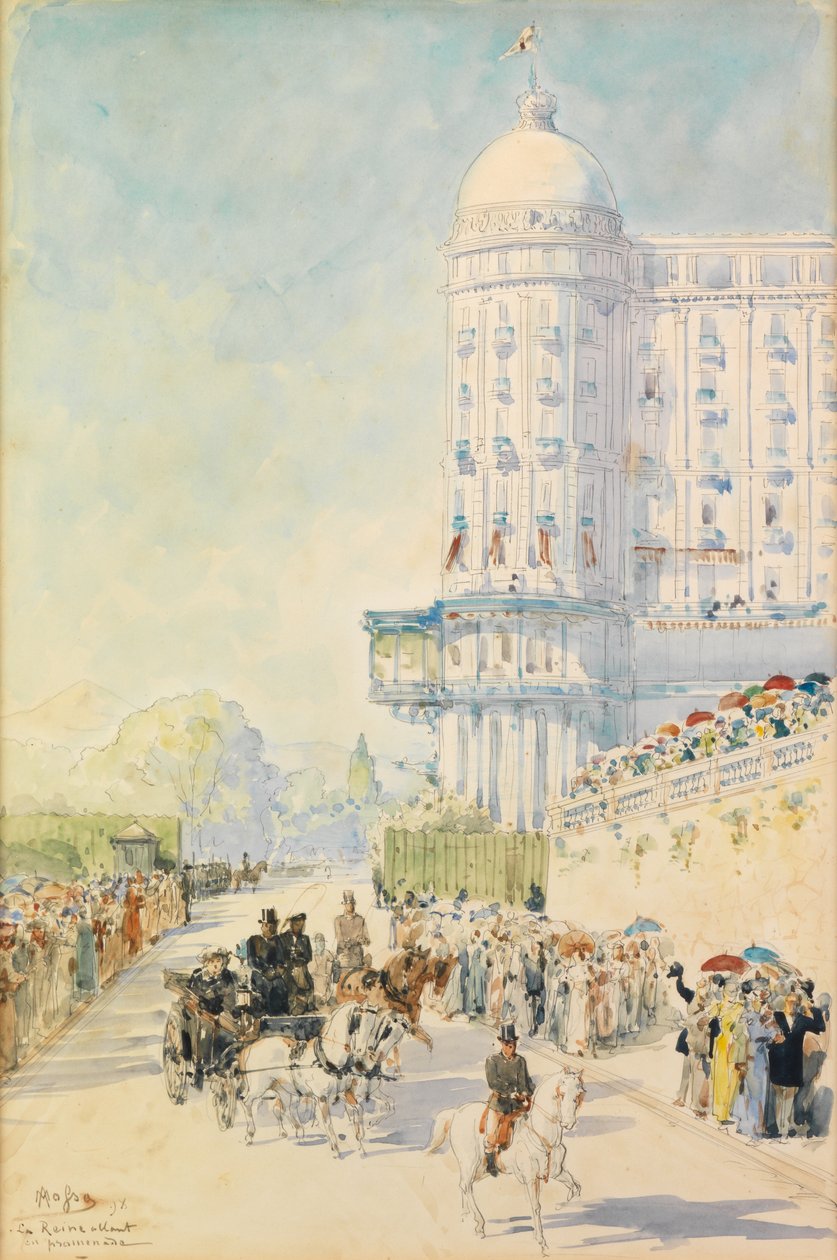 Koningin Victoria in Nice, Frankrijk door Alexis Mossa