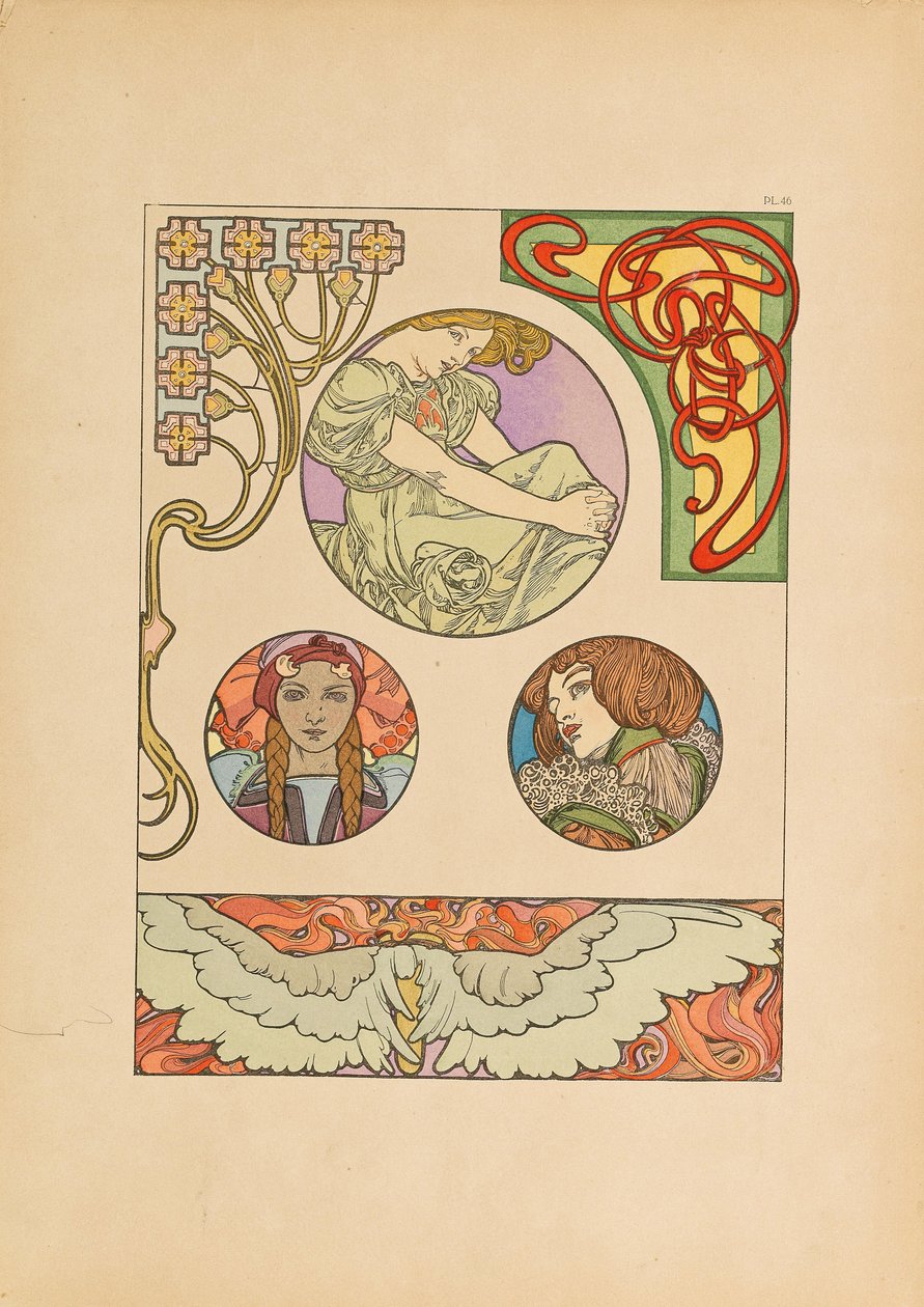 Documents Décoratifs door Alfons Marie Mucha