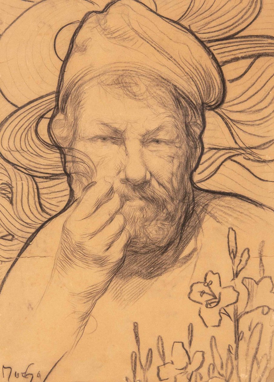 Zelfportret door Alfons Marie Mucha