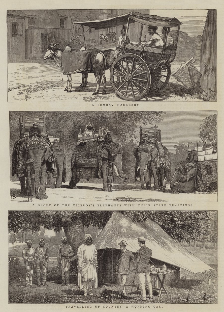 Uitzichten in India door Alfred Chantrey Corbould