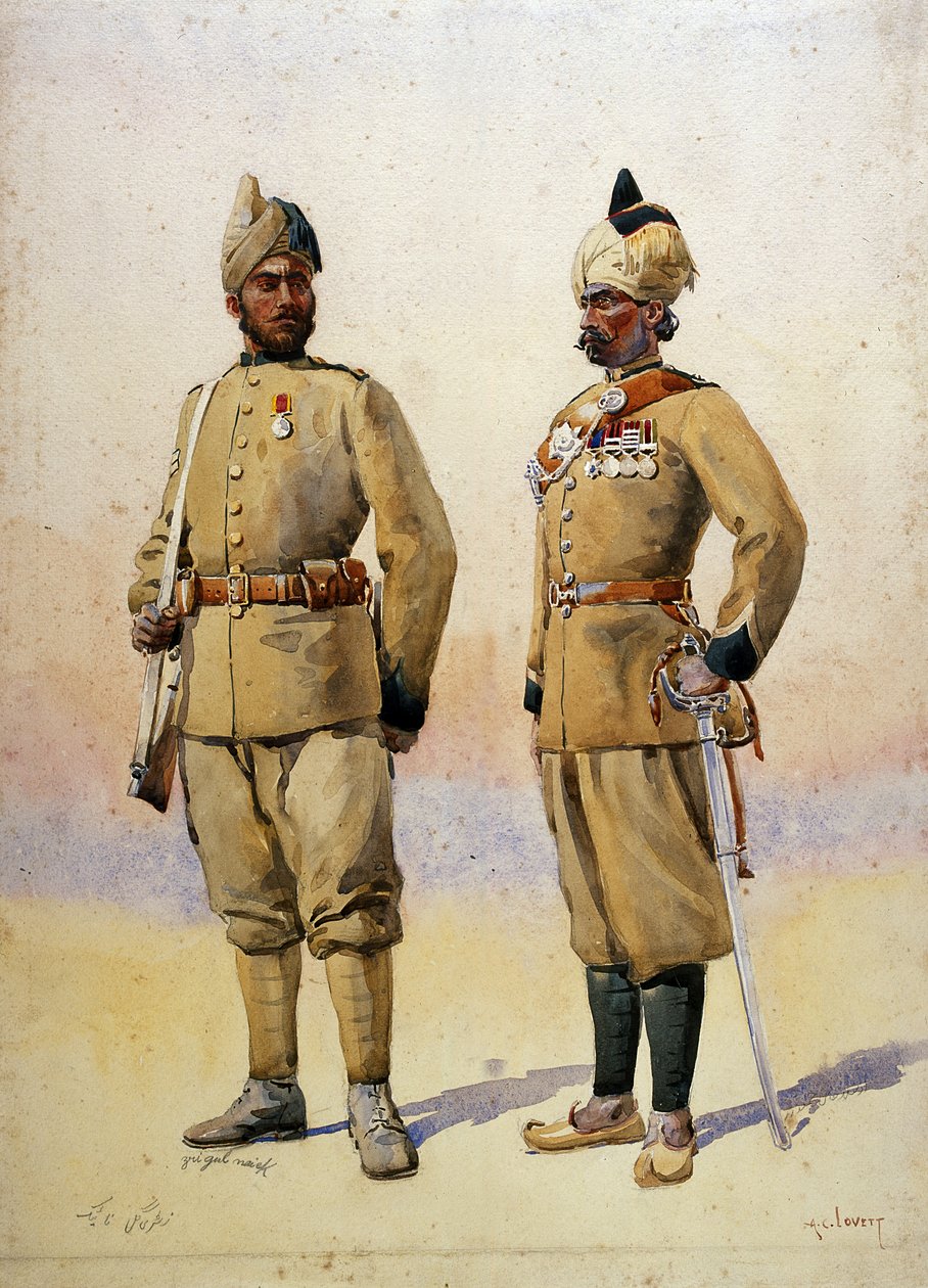 Soldaten van de Frontier Force, illustratie uit 
