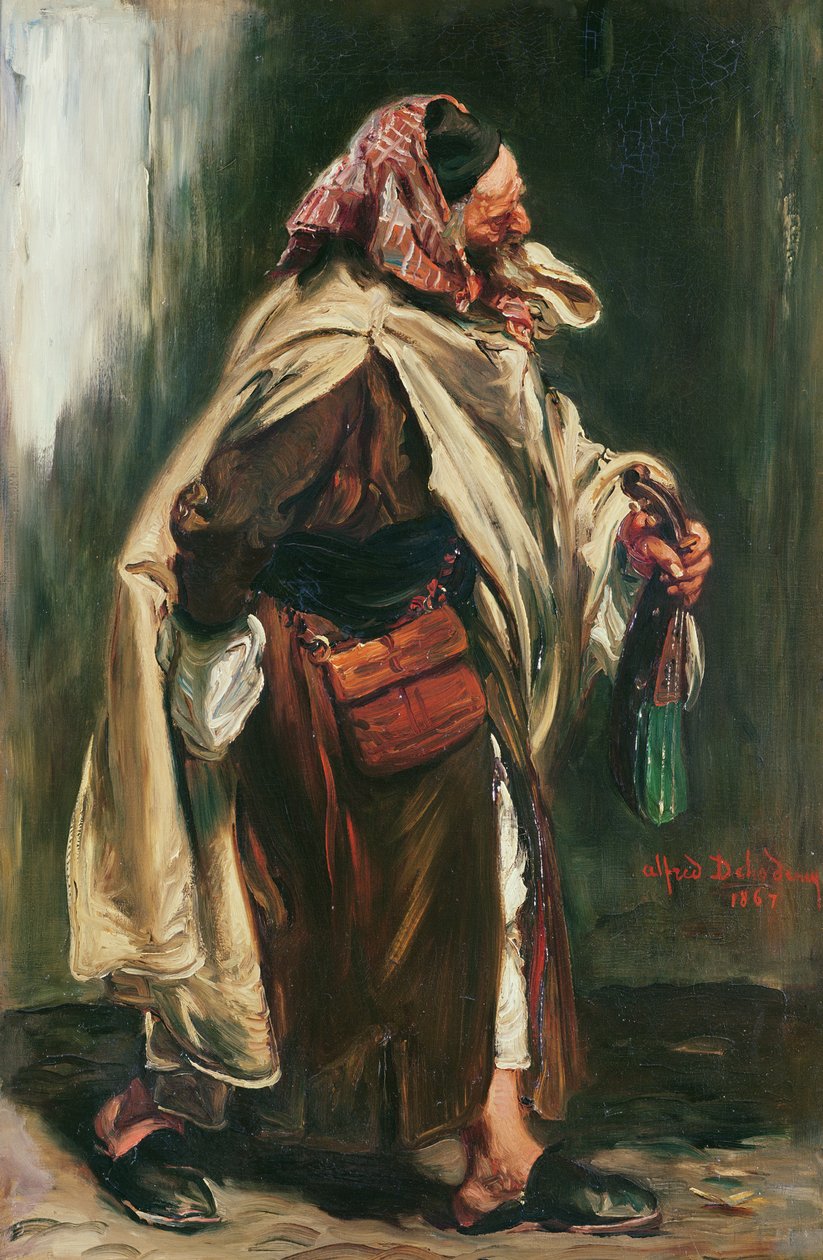 Oude Marokkaanse Jood, 1867 door Alfred Dehodencq