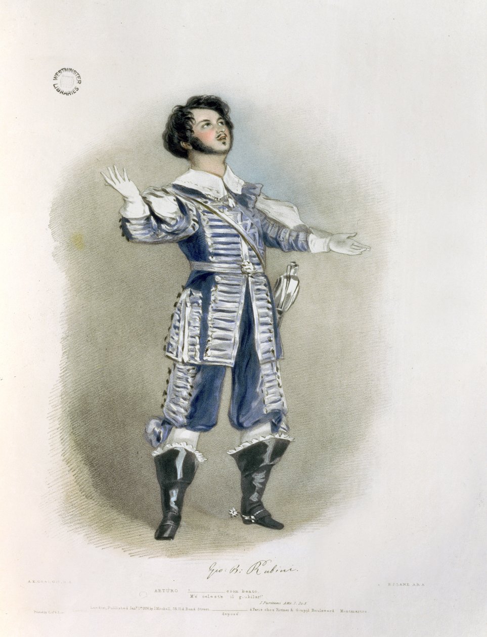 Giovanni Battista Rubini (1794-1854) als Arturo in 