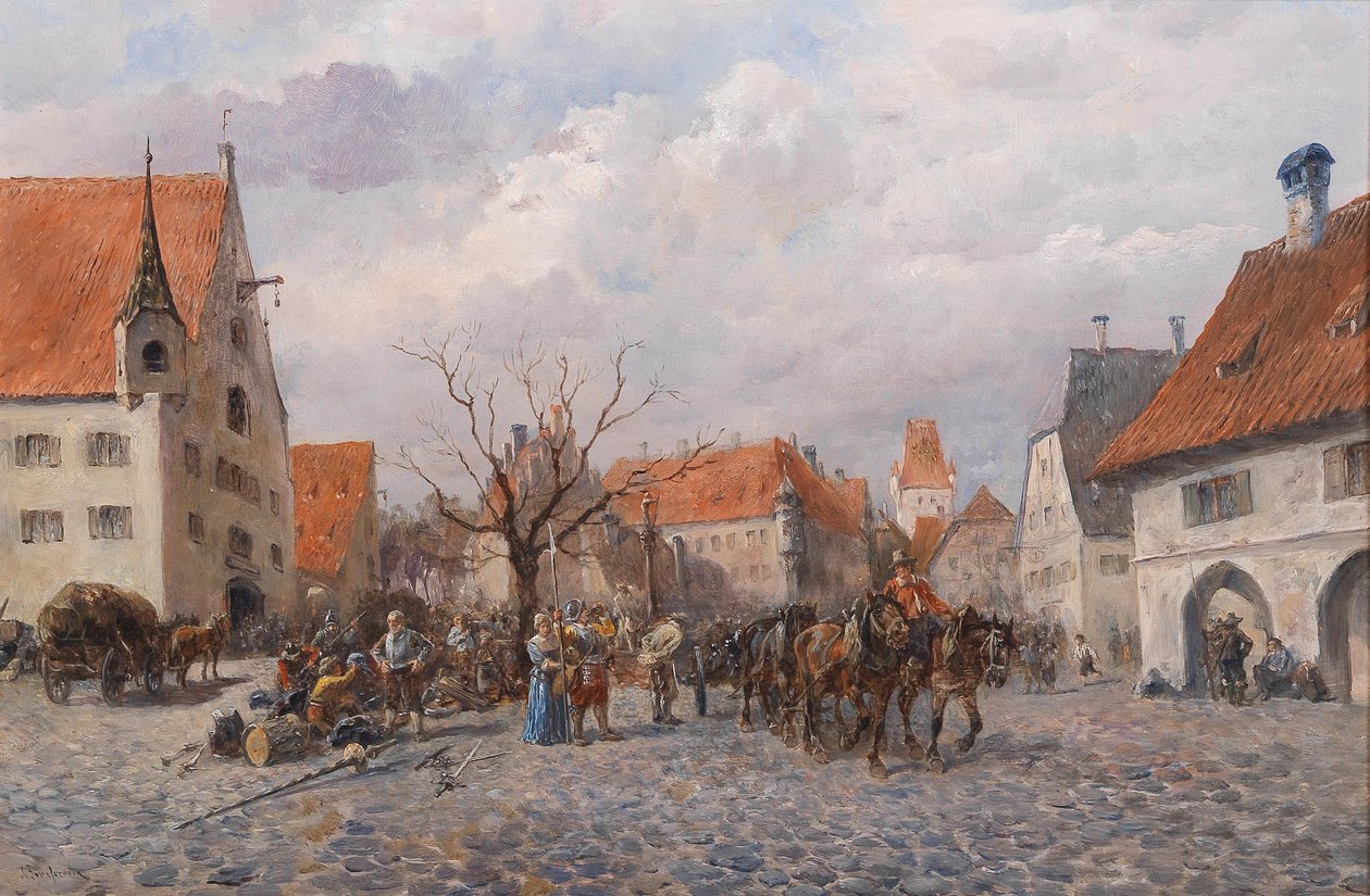 De stad onder belegering door Alfred Friedlander