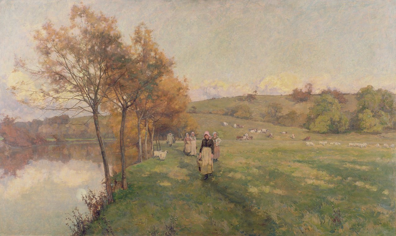 Weiden bij de Avon door Alfred Parsons