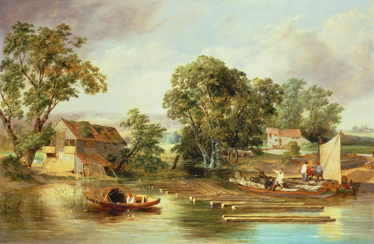 Taverham Papierfabriek, Norfolk door Alfred Priest
