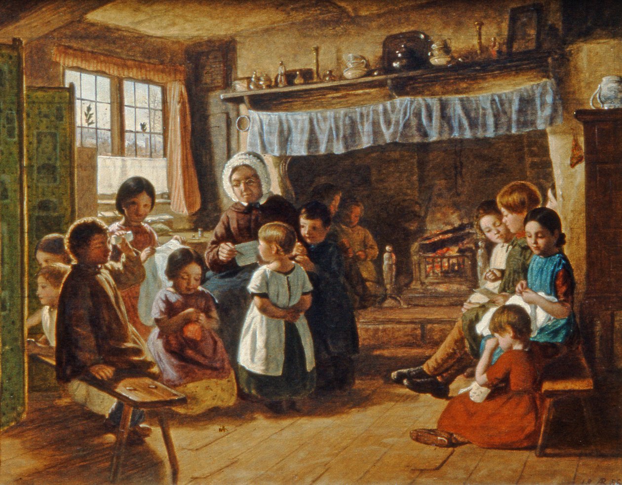 De dorpsschool door Alfred Rankley
