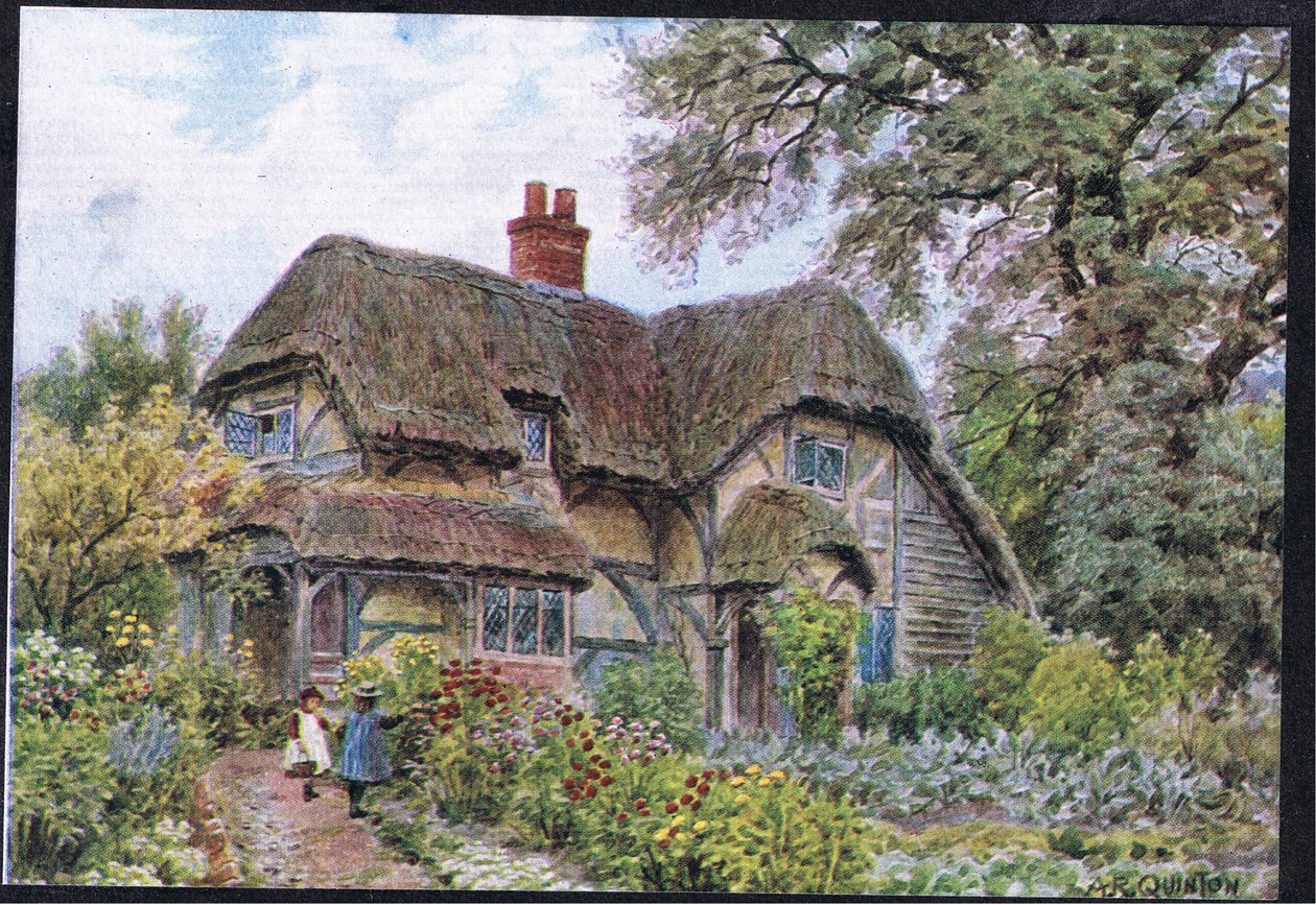 Cowdrays Cottage, Midhurst, Sussex, uit The Cottages and the Village Life of Rural England gepubliceerd door Dent & Sons Limited, 1912 door Alfred Robert Quinton