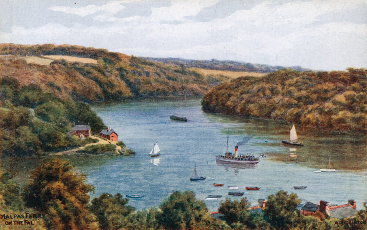 Malpas Ferry op de val door Alfred Robert Quinton