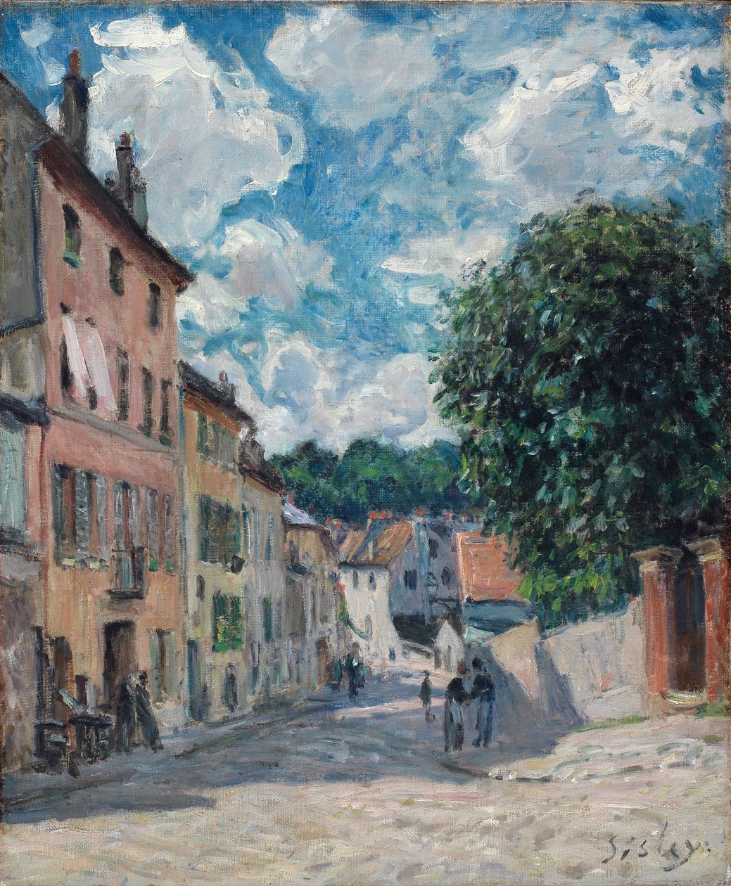 Een Straat, mogelijk in Port-Marly, 1876 door Alfred Sisley