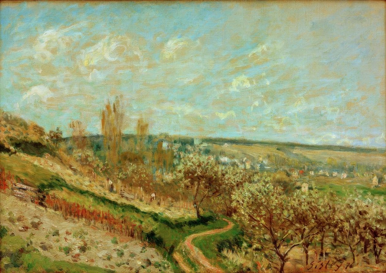 Lente in Saint-Germain-en-Laye door Alfred Sisley