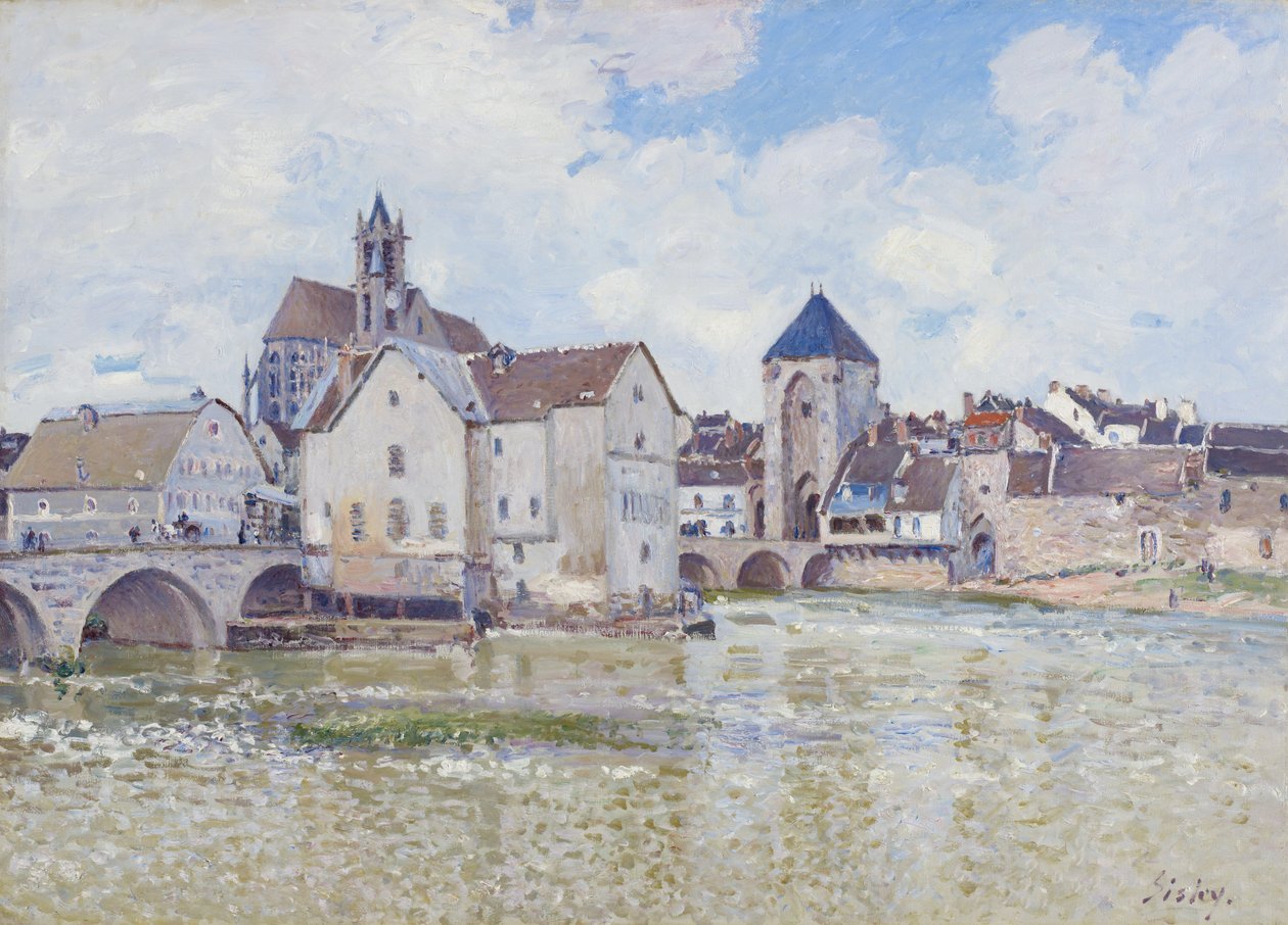 Le Pont de Moret, 1888 door Alfred Sisley