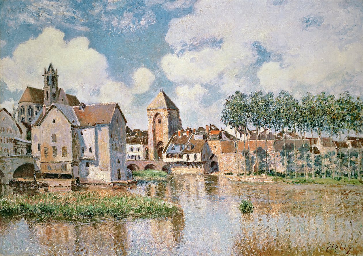 Moret-sur-Loing, de Porte de Bourgogne, 1891 door Alfred Sisley