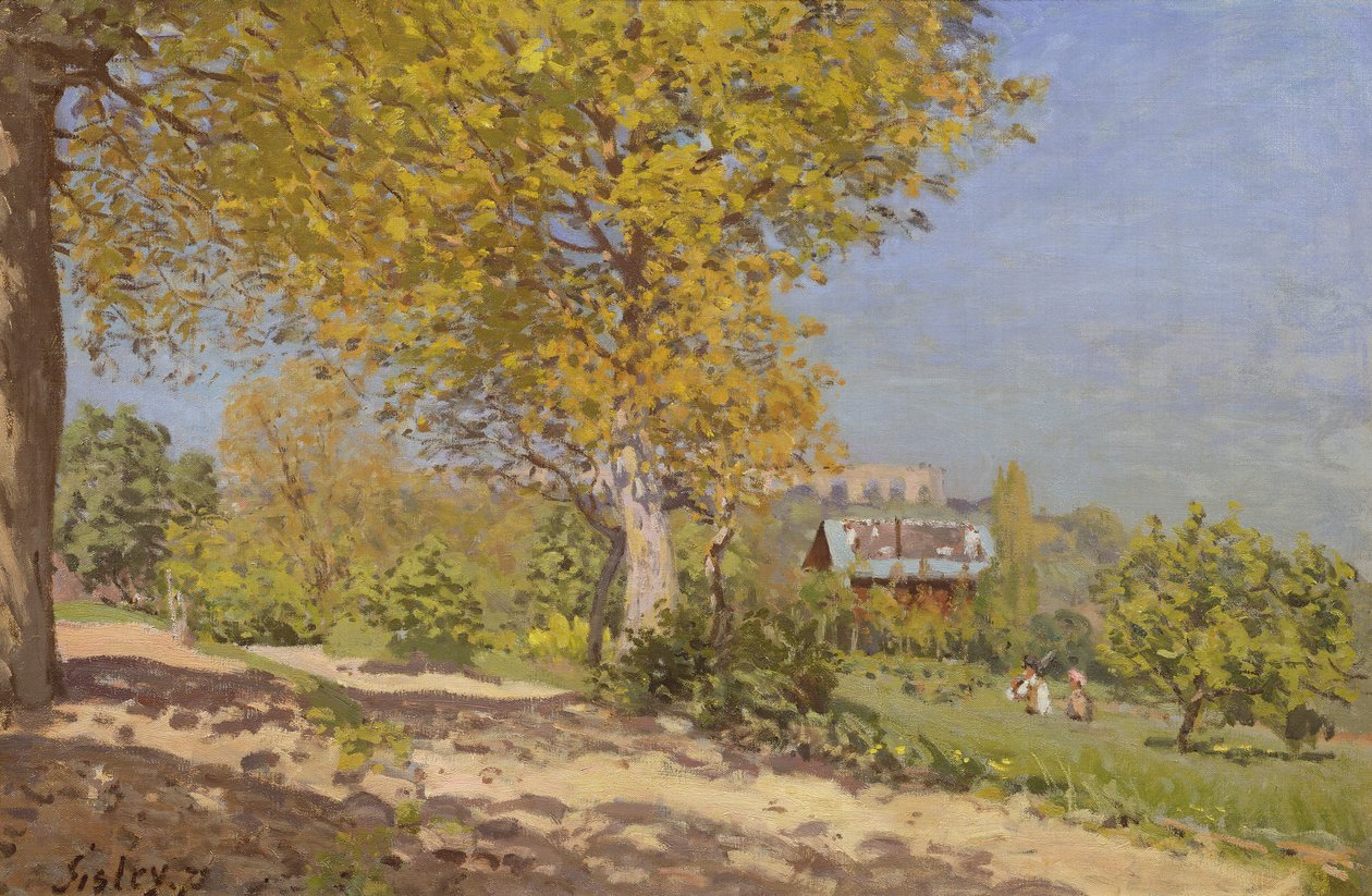 Bij Louveciennes, 1872 door Alfred Sisley