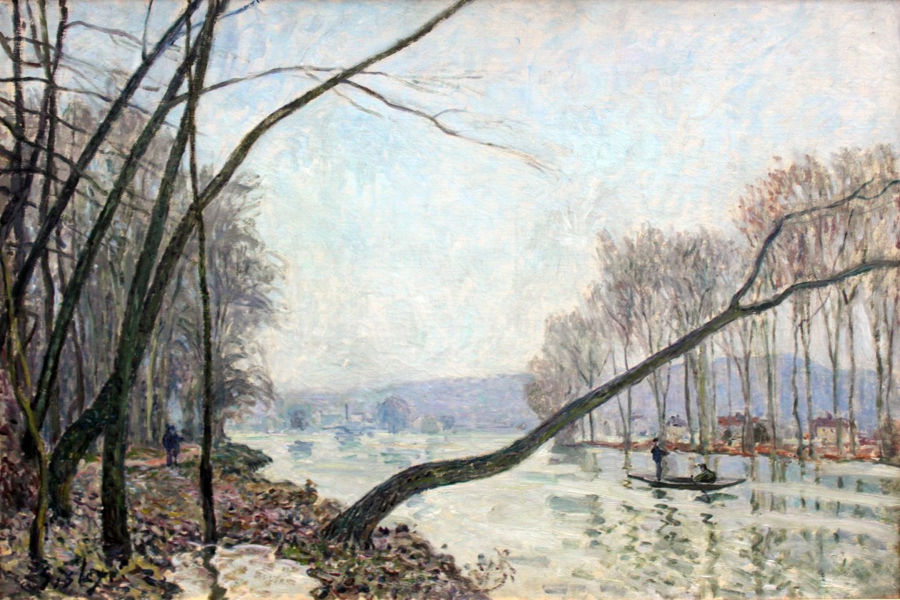 Seine-oever in de herfst door Alfred Sisley