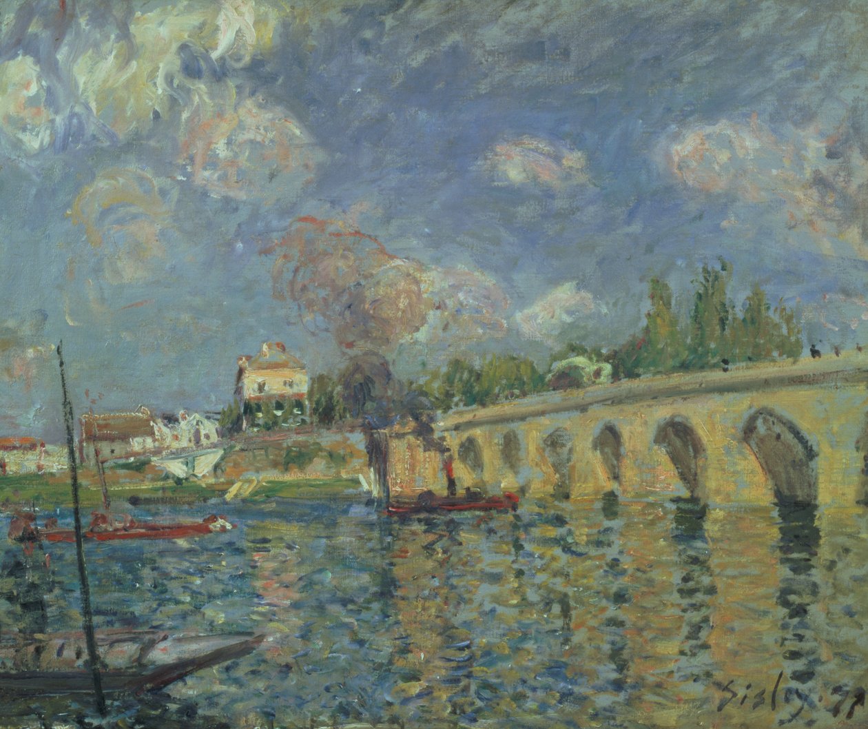 De Brug, 1871 door Alfred Sisley