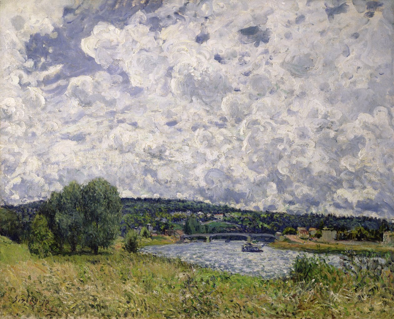 De Seine bij Suresnes, 1877 door Alfred Sisley