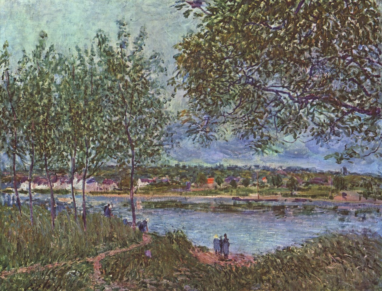 Weg van de oude veerboot door Alfred Sisley