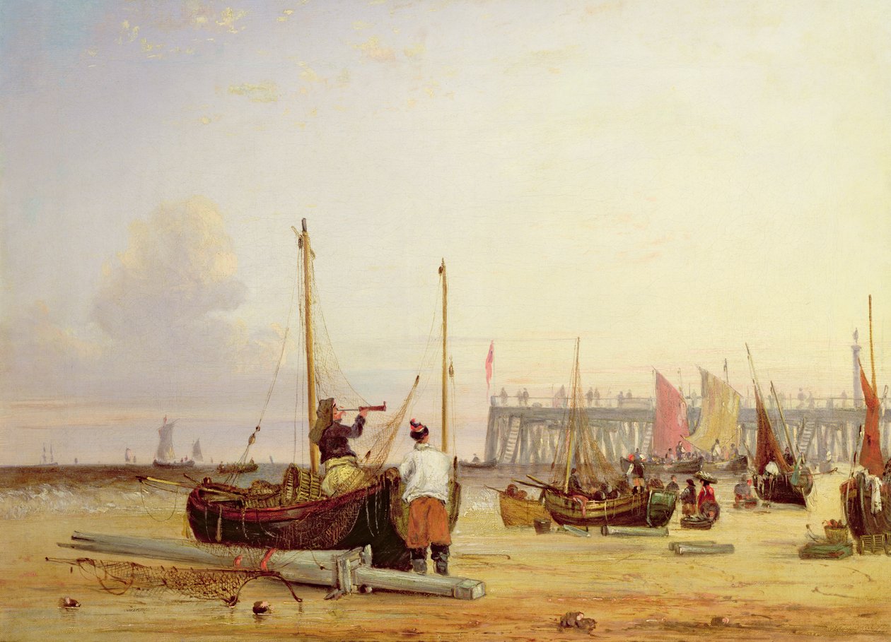 Yarmouth Pier, Isle of Wight door Alfred Stannard