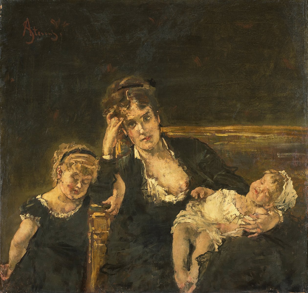 De Weduwe door Alfred Emile Stevens