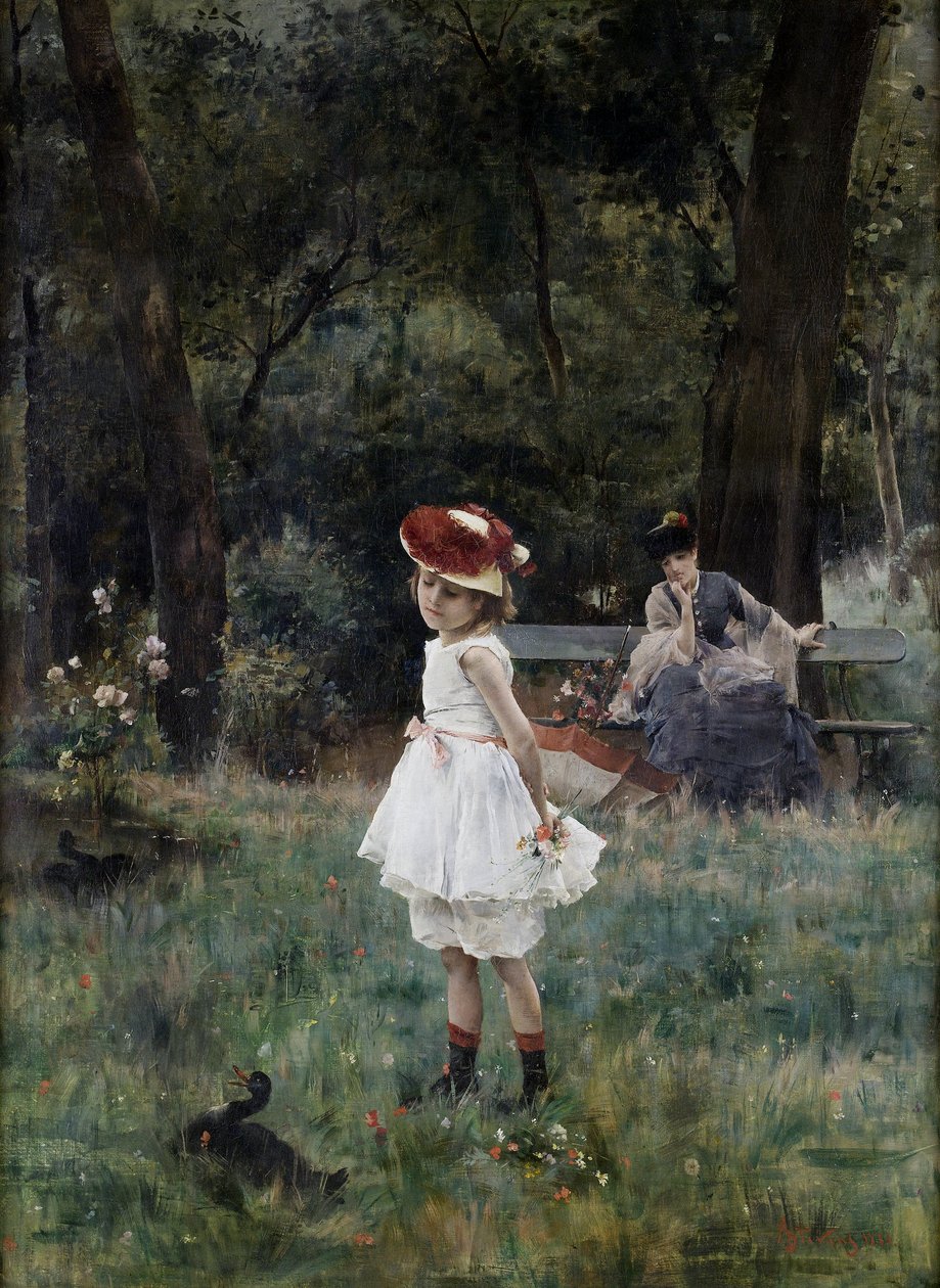 Het Meisje met de Eenden door Alfred Emile Stevens