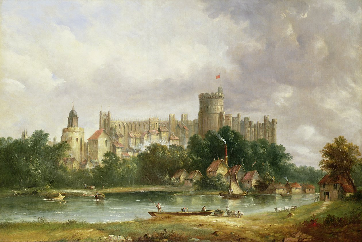 Windsor Castle: vanaf de Theems door Alfred Gomersal Vickers