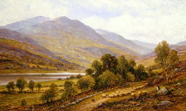 Snowdonia (mogelijk Lake Gwynant) door Alfred Augustus Glendening
