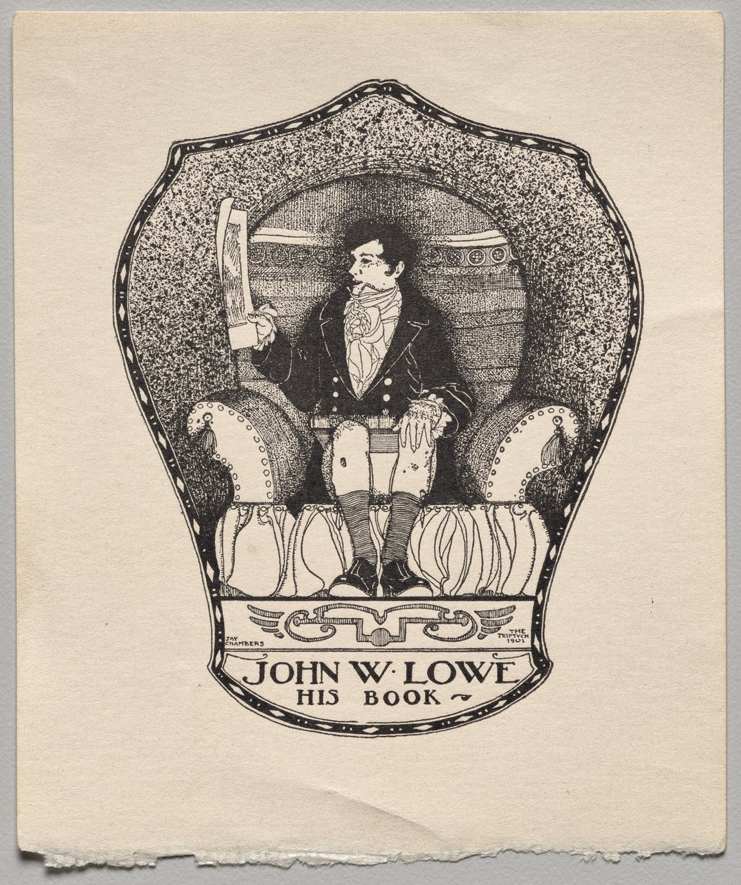 Boekplaat: John W. Lowe door Alfred Dawson