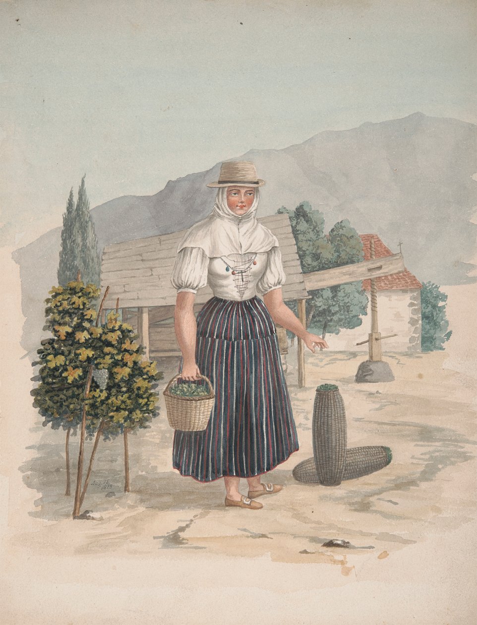 Vrouw van El Miradero, Tenerife door Alfred Diston